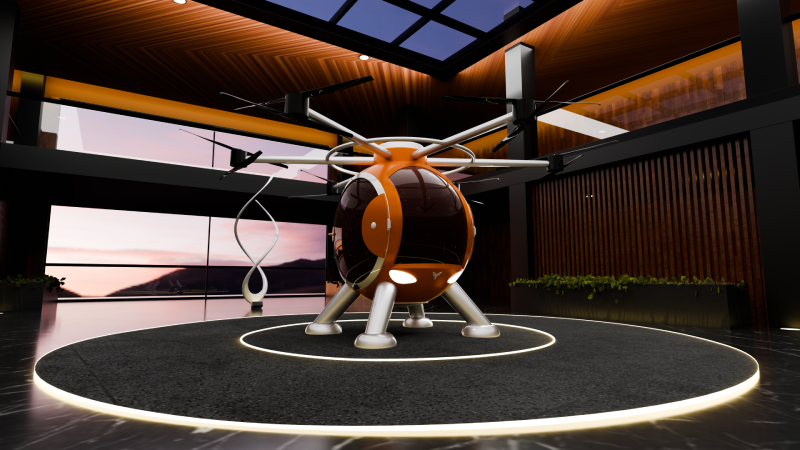 Lightweight multi rotor manned eVTOL - Yesheen Areo